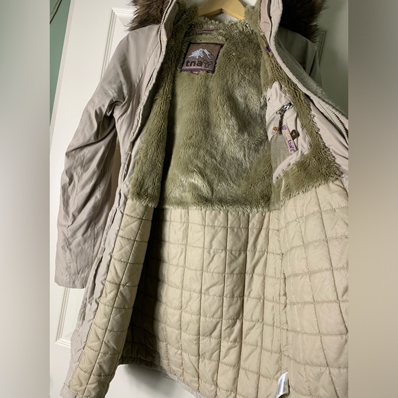 TNA | Beige Tan Camel Back Wool Cuffed Parka - XS - Picture 12 of 16